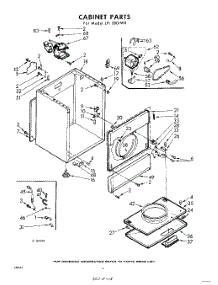 04 - Cabinet parts for Whirlpool Dryer LFI5801W0 / from AppliancePartsPros.com
