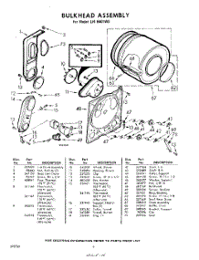 06 - Bulkhead parts for Whirlpool Dryer LHI6601W0 / from AppliancePartsPros.com