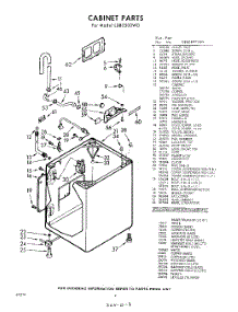 02 - Cabinet parts for Whirlpool Washer LDB5500W0 / from AppliancePartsPros.com