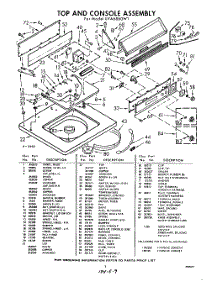 05 - Top And Console parts for Whirlpool Washer LVA6860W1 / from AppliancePartsPros.com