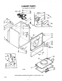 04 - Cabinet parts for Whirlpool Dryer LFI6901W0 / from AppliancePartsPros.com