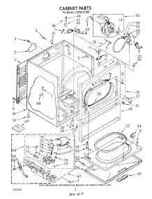 03 - Cabinet parts for Whirlpool Dryer LG7081XTG0 / from AppliancePartsPros.com