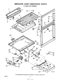 06 - Breaker And Partition parts for Whirlpool Refrigerator EDT172ZKWR0 / from AppliancePartsPros.com
