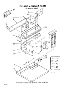 02 - Top And Console parts for Whirlpool Dryer LHI6681W0 / from AppliancePartsPros.com