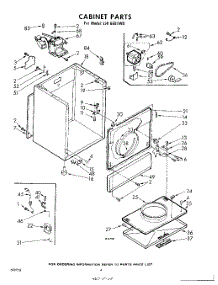 04 - Cabinet parts for Whirlpool Dryer LHI6681W0 / from AppliancePartsPros.com