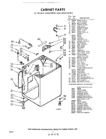 02 - Cabinet parts for Whirlpool Washer LXA6700W4 / from AppliancePartsPros.com
