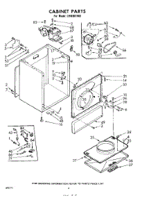 04 - Cabinet parts for Whirlpool Dryer LHI6901W0 / from AppliancePartsPros.com