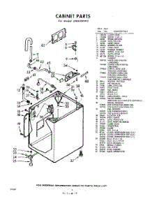 02 - Cabinet parts for Whirlpool Washer LDB5500W2 / from AppliancePartsPros.com