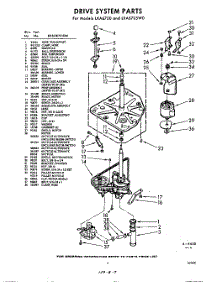 03 - Drive System parts for Whirlpool Washer LXA6705W0 / from AppliancePartsPros.com