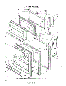 10 - Door parts for Whirlpool Refrigerator EDT191ZKWR0 / from AppliancePartsPros.com
