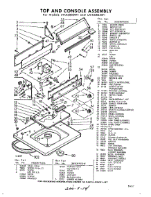 05 - Top And Console parts for Whirlpool Washer LWA6800W1 / from AppliancePartsPros.com