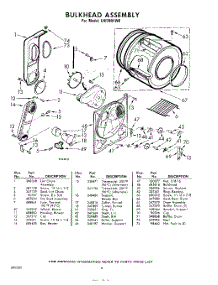 06 - Bulkhead parts for Whirlpool Dryer LHI7801W0 / from AppliancePartsPros.com