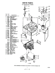 03 - Drive parts for Whirlpool Washer LDB7750W0 / from AppliancePartsPros.com