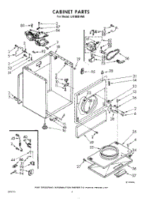 04 - Cabinet parts for Whirlpool Dryer LHI9801W0 / from AppliancePartsPros.com