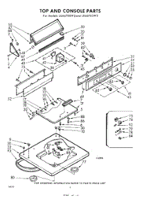 04 - Top And Console parts for Whirlpool Washer LXA6705W2 / from AppliancePartsPros.com