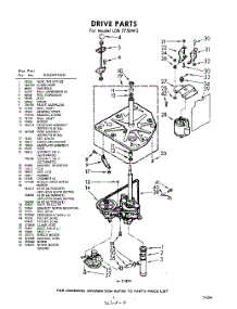 03 - Drive parts for Whirlpool Washer LDB7750W2 / from AppliancePartsPros.com