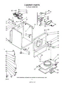 04 - Cabinet parts for Whirlpool Dryer LHI9801W1 / from AppliancePartsPros.com