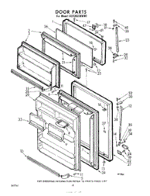 10 - Door parts for Whirlpool Refrigerator EDT202ZKWR0 / from AppliancePartsPros.com