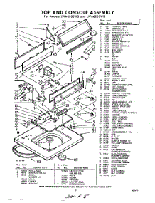 05 - Top And Console parts for Whirlpool Washer LWA6805W0 / from AppliancePartsPros.com