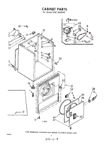 02 - Cabinet parts for Whirlpool Dryer LDE3000W0 / from AppliancePartsPros.com