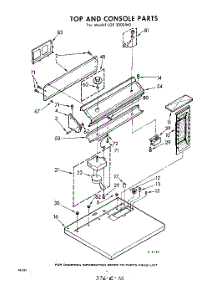 04 - Top And Console parts for Whirlpool Dryer LDE3000W0 / from AppliancePartsPros.com