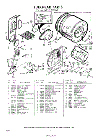 06 - Bulkhead parts for Whirlpool Dryer LFI9801W0 / from AppliancePartsPros.com