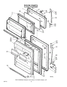 10 - Door parts for Whirlpool Refrigerator EDT202ZKWR1 / from AppliancePartsPros.com