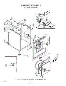 02 - Cabinet parts for Whirlpool Dryer LDE5520W1 / from AppliancePartsPros.com