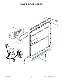 03 - Inner Door Parts parts for Kitchenaid Dishwasher KUDC10FXBL6 / from AppliancePartsPros.com