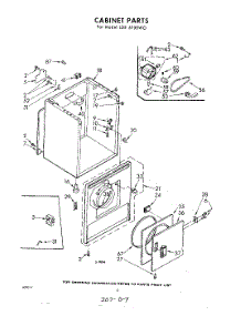 02 - Cabinet parts for Whirlpool Dryer LDE5750W0 / from AppliancePartsPros.com