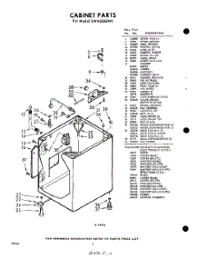 02 - Cabinet parts for Whirlpool Washer LWA6860W1 / from AppliancePartsPros.com