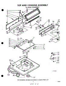 05 - Top And Console parts for Whirlpool Washer LWA6860W1 / from AppliancePartsPros.com