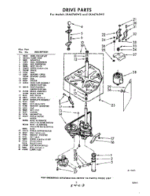 03 - Drive parts for Whirlpool Washer LXA6760W3 / from AppliancePartsPros.com