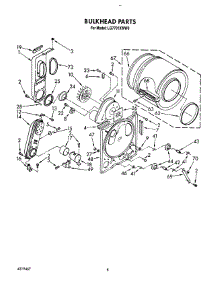 05 - Bulkhead parts for Whirlpool Dryer LG7701XWN0 / from AppliancePartsPros.com