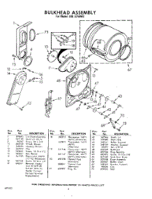 06 - Bulkhead parts for Whirlpool Dryer LDE5750W2 / from AppliancePartsPros.com