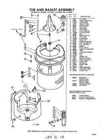 04 - Tub And Basket parts for Whirlpool Washer LVA7709W1 / from AppliancePartsPros.com