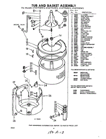 04 - Tub And Basket , Lit / Optional parts for Whirlpool Washer LVA7709W3 / from AppliancePartsPros.com