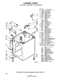 02 - Cabinet parts for Whirlpool Washer LXA6765W1 / from AppliancePartsPros.com