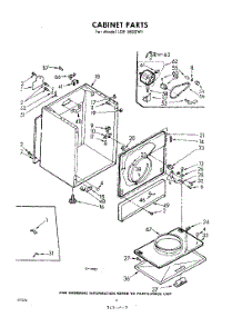 02 - Cabinet parts for Whirlpool Dryer LDE5800W1 / from AppliancePartsPros.com