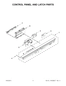 02 - Control Panel And Latch Parts parts for Kitchenaid Dishwasher KUDC10FXSS6 / from AppliancePartsPros.com