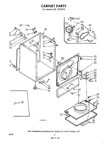 04 - Cabinet parts for Whirlpool Dryer LDE5920W0 / from AppliancePartsPros.com