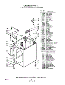 02 - Cabinet parts for Whirlpool Washer LXA6765W3 / from AppliancePartsPros.com