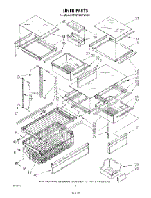 05 - Liner parts for Kitchenaid Refrigerator KFRF19MTTO00 / from AppliancePartsPros.com
