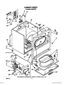 02 - Section parts for Whirlpool Dryer LE7080XTN1 / from AppliancePartsPros.com