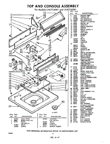 05 - Top And Console parts for Whirlpool Washer LVA7745W1 / from AppliancePartsPros.com