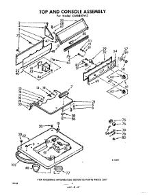 04 - Top And Console parts for Whirlpool Washer LXA6800W2 / from AppliancePartsPros.com