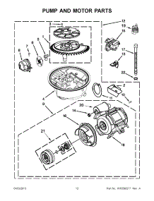 06 - Pump And Motor Parts parts for Kitchenaid Dishwasher KUDC10FXWH6 / from AppliancePartsPros.com