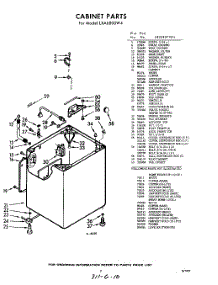 02 - Cabinet parts for Whirlpool Washer LXA6800W4 / from AppliancePartsPros.com