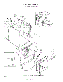 02 - Cabinet parts for Whirlpool Dryer LDE6400W1 / from AppliancePartsPros.com