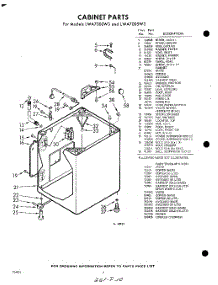 02 - Cabinet parts for Whirlpool Washer LWA7005W3 / from AppliancePartsPros.com